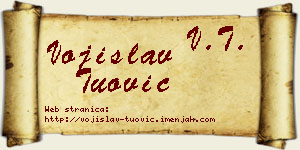 Vojislav Tuović vizit kartica